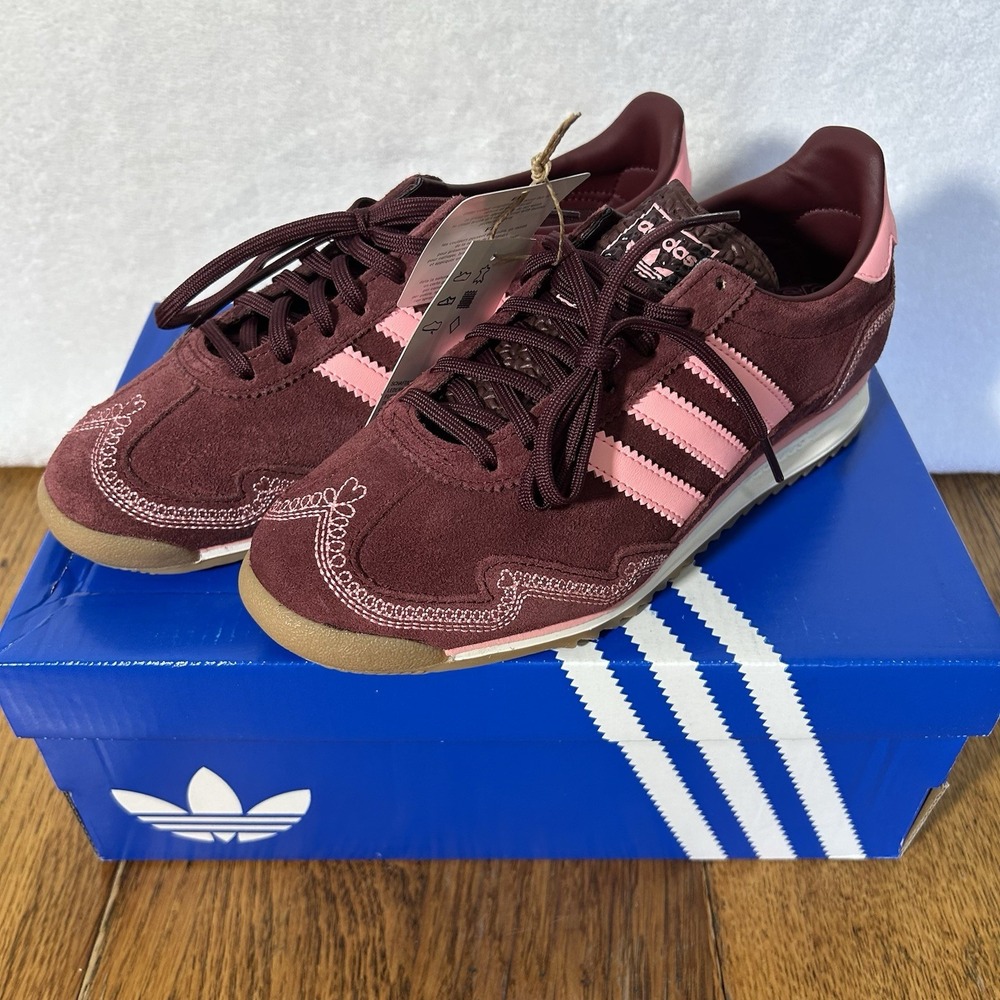 Adidas Womens Size 10 SL72 OG Pink Spark Shadow Red Athletic Sneaker Shoes